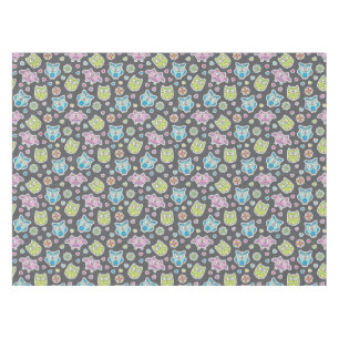 Nappe motif des hiboux de bande dessinée