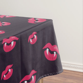 Nappe Motif des lèvres et des crocs de vampire