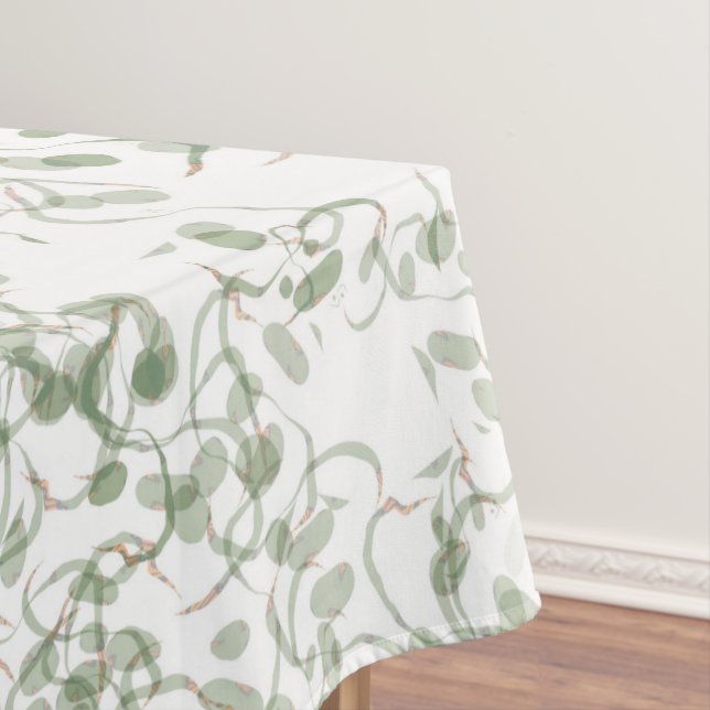 Nappe Motif des vignes florales de Pastel Light Green (In Situ)