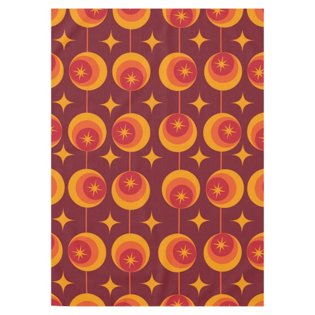 Nappe Motif d'étoiles explosives du milieu du siècle sur (Devant)