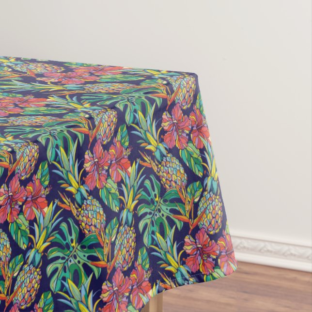 Nappe Motif d'hibiscus à ananas tropicaux (In Situ)