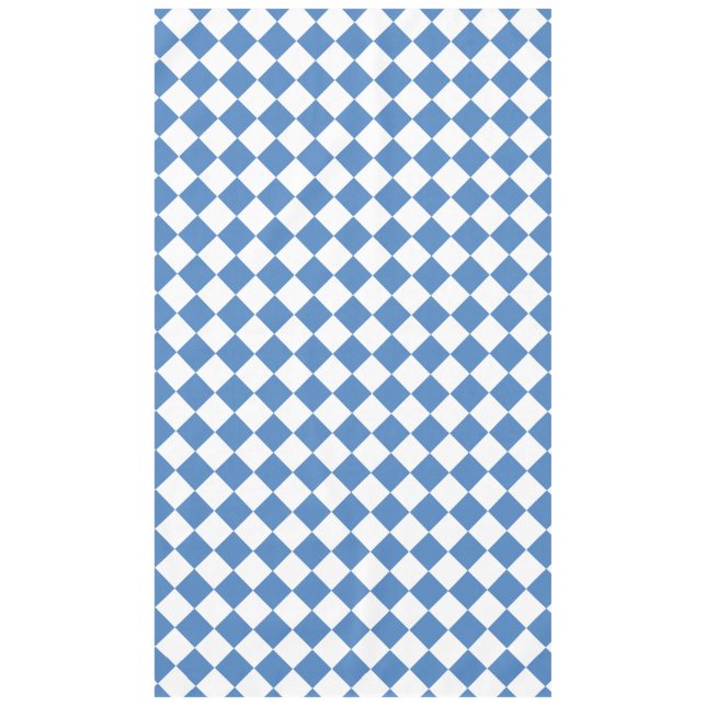 Nappe Motif diamant à carreaux bleu blanc (Devant)
