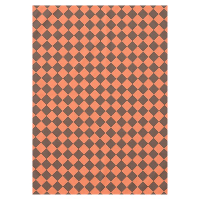 Nappe Motif diamant à carreaux marron corail (Devant)