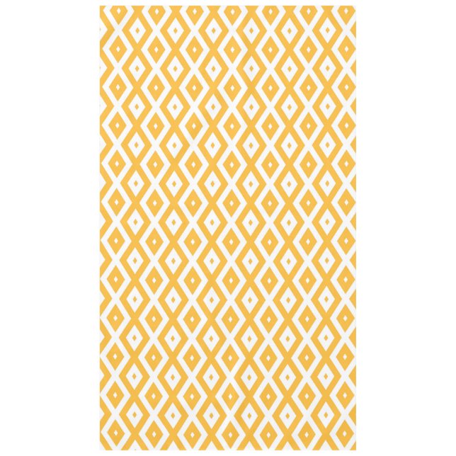 Nappe Motif diamant jaune et blanc soleil (Devant)