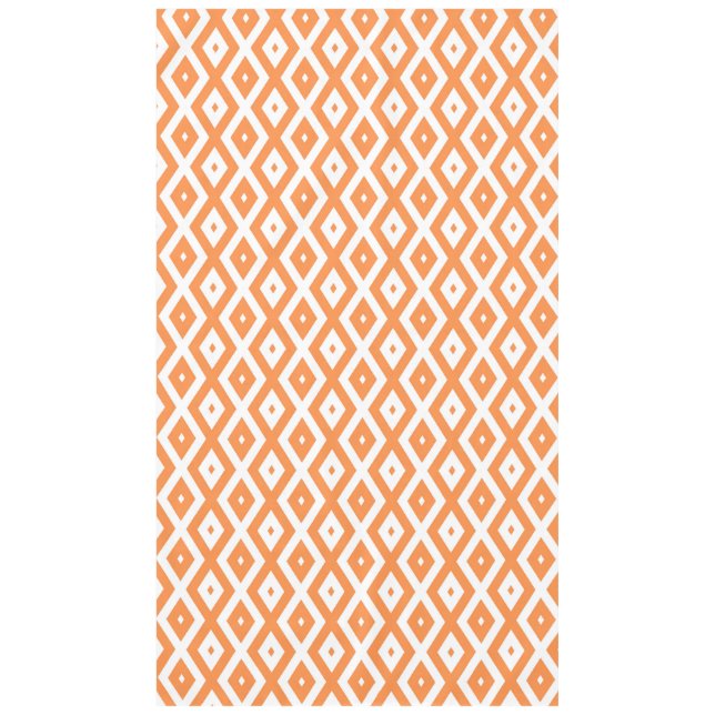 Nappe Motif diamant orange et blanc (Devant)