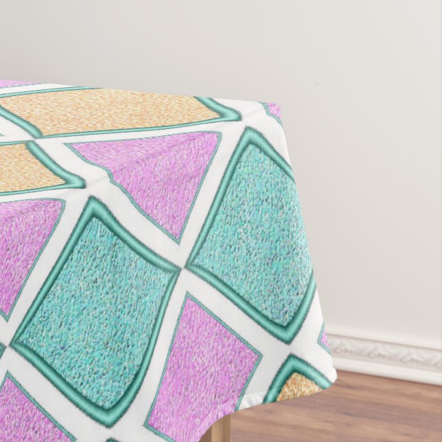 Nappe Motif diamant prisme Harlequin pastel (In Situ)
