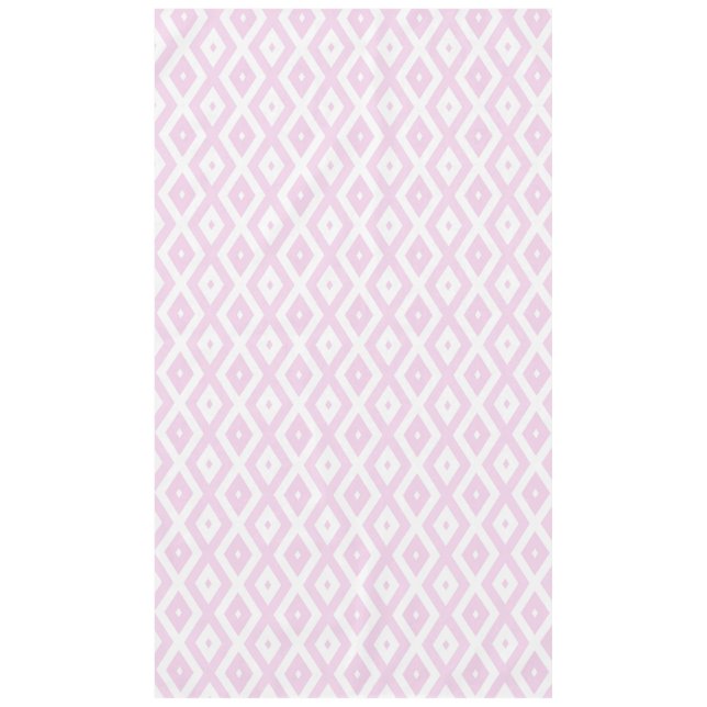 Nappe Motif diamant rose pâle et blanc (Devant)