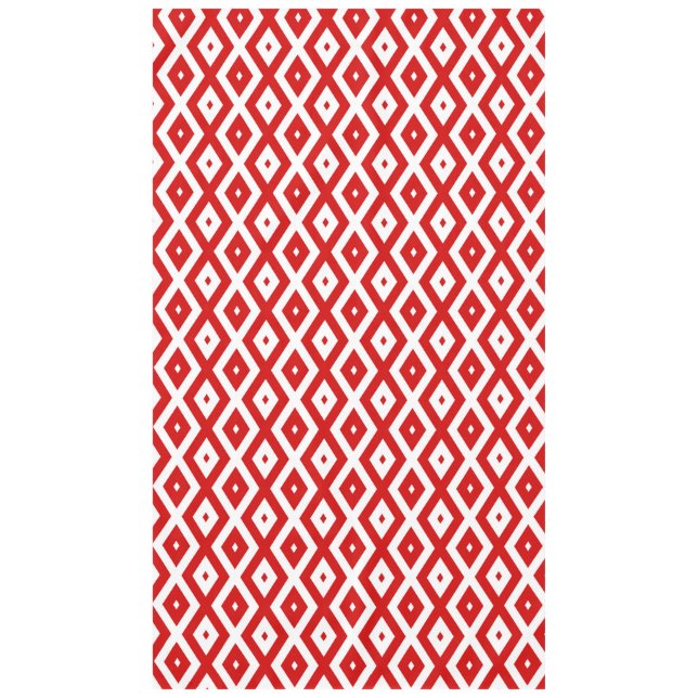 Nappe Motif diamant rouge et blanc (Devant)
