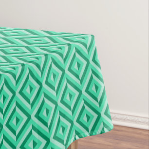 Nappe Motif Diamant vert à trois tons