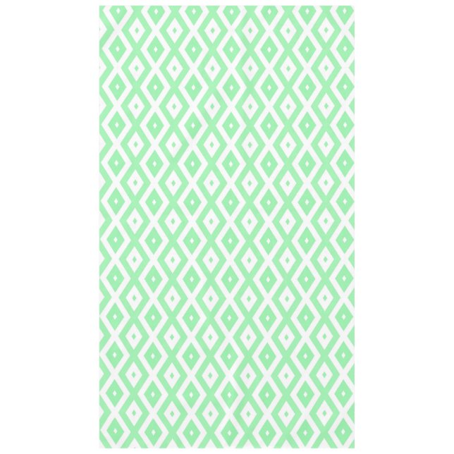Nappe Motif diamant vert et blanc (Devant)