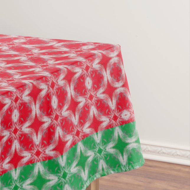 Nappe Motif Diamants rouges, blancs et verts (In Situ)