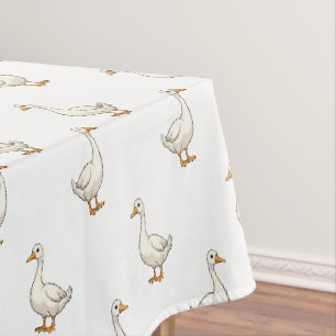 Nappe Motif d'oie blanche mignonne