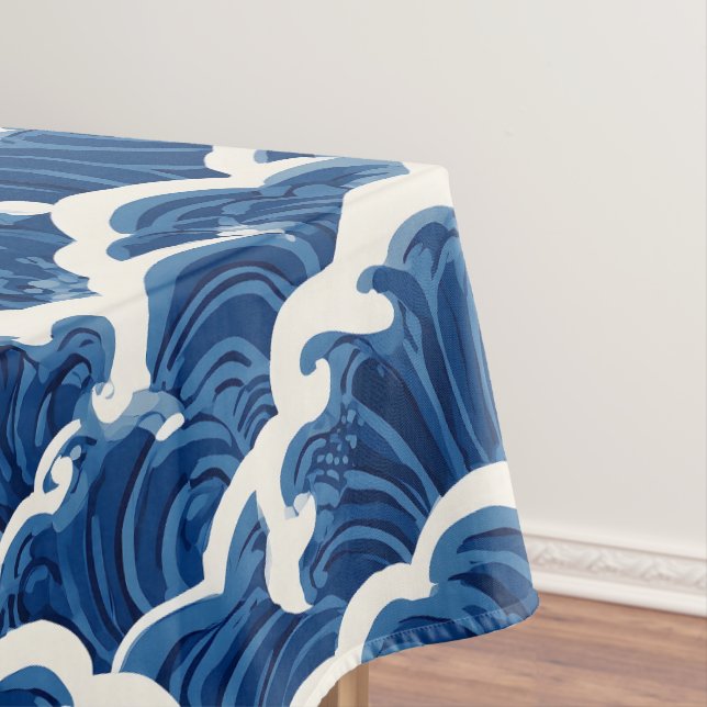 Nappe Motif d'onde océanique sans faille d'inspiration j (In Situ)