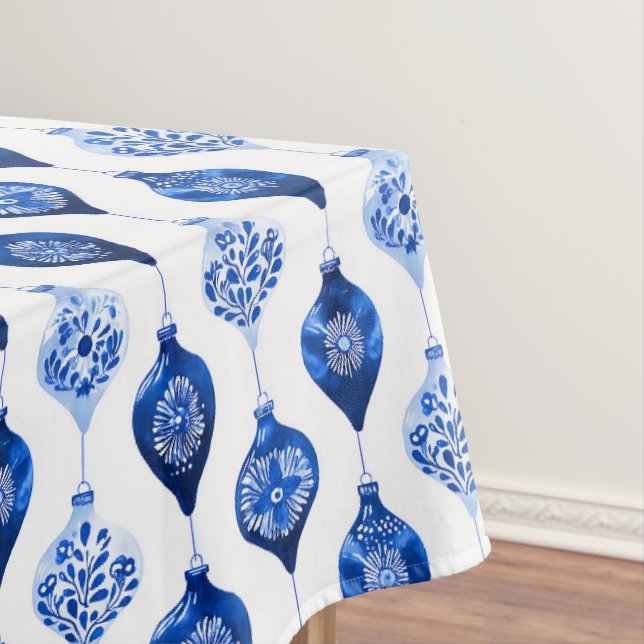 Nappe Motif d'ornement de vacances bleu (In Situ)