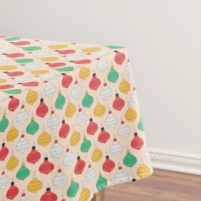 Nappe Motif d'ornements de Noël rétro (In Situ)