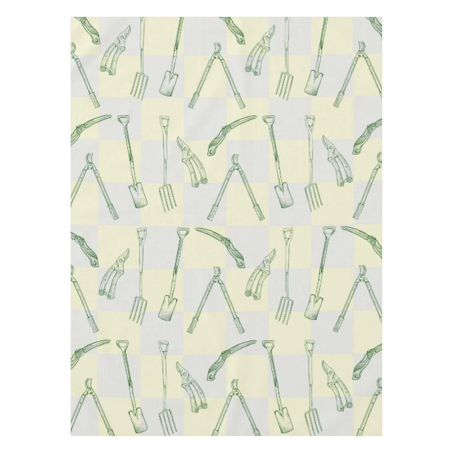 Nappe Motif d'outils de jardinage (Devant)