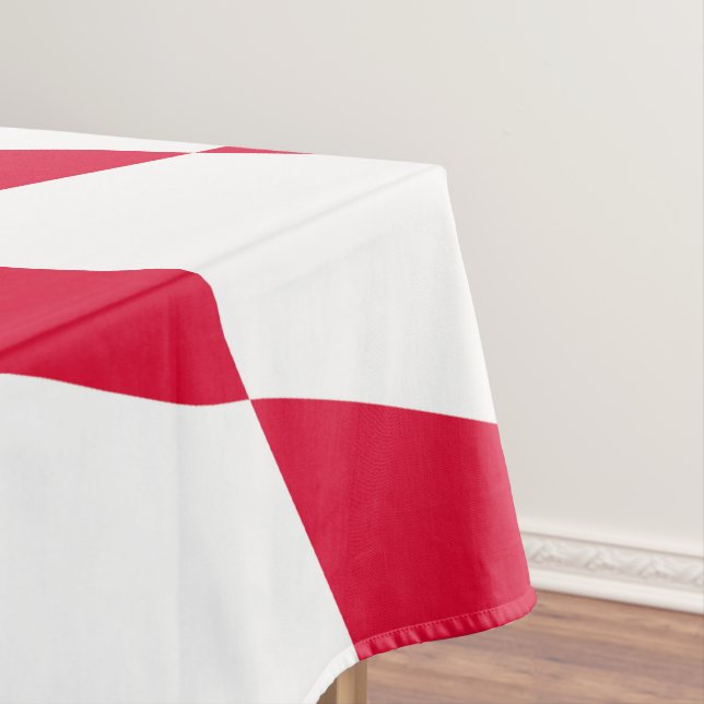 Nappe Motif du drapeau diamant de Bavière rouge et blanc (In Situ)