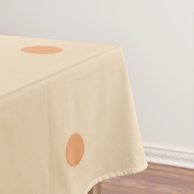 Nappe Motif élégant chic pêche et pois orange (In Situ)