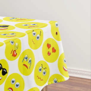 Nappe Motif Emoji Jaune