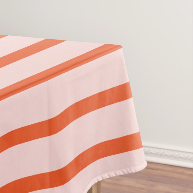 Nappe Motif en bande rose et rouge (In Situ)