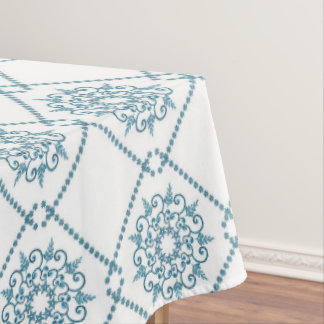 Nappe Motif en céramique bleu sicilien, texte extensible