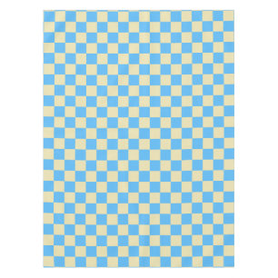 Nappe Motif en damier esthétique rétro Bleu Blanc