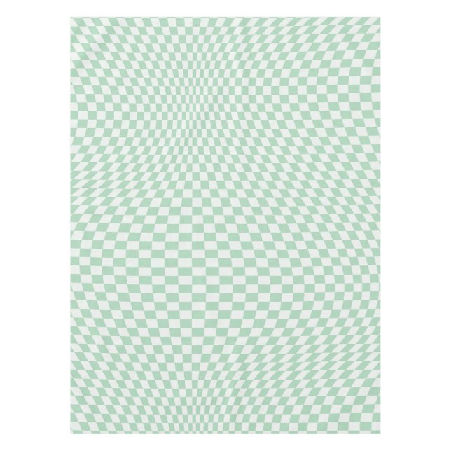 Nappe Motif en damier vert À damiers Pastel (Devant)