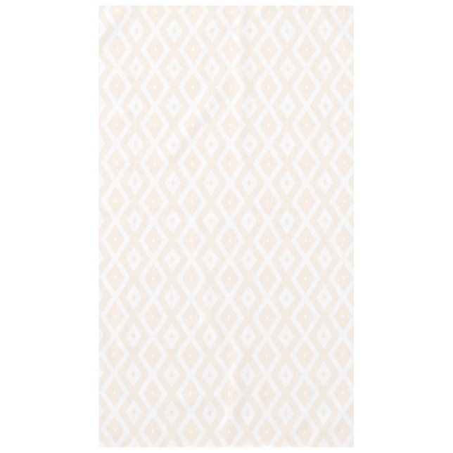 Nappe Motif en diamant beige et blanc (Devant)