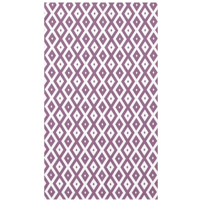 Nappe Motif en diamant blanc et mauve (Devant)