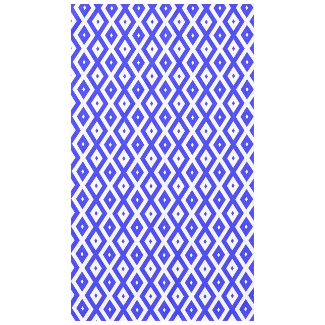 Nappe Motif en diamant bleu et blanc (Devant)