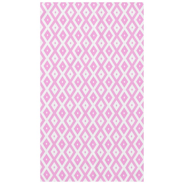 Nappe Motif en diamant rose et blanc (Devant)
