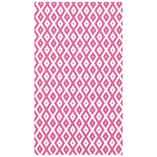 Nappe Motif en diamant rose et blanc (Devant)