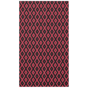 Nappe Motif en diamant rouge et noir