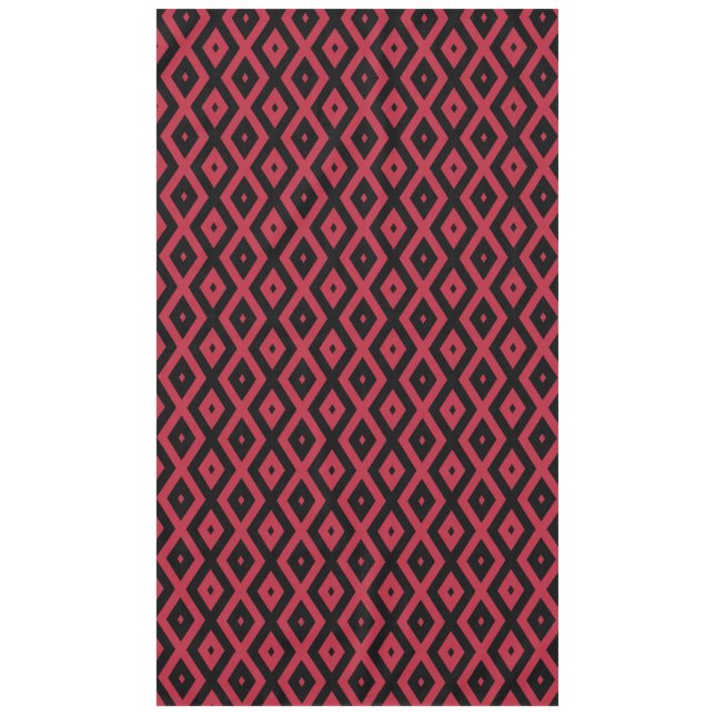 Nappe Motif en diamant rouge et noir (Devant)