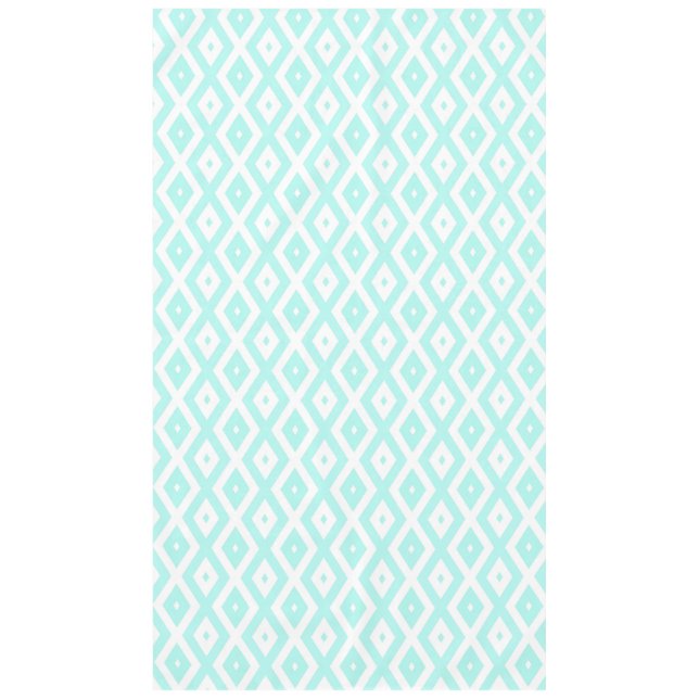 Nappe Motif en diamant Turquoise et blanc (Devant)