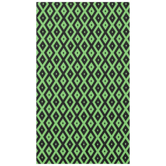 Nappe Motif en diamant vert citron et noir (Devant)