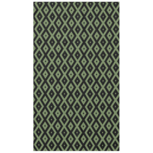 Nappe Motif en diamant vert olive et noir