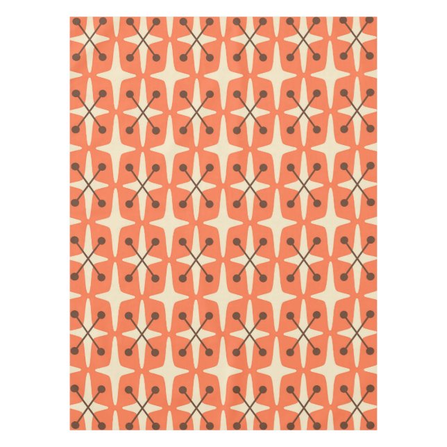 Nappe Motif en forme d'étoile de style Mid Century Moder (Devant)