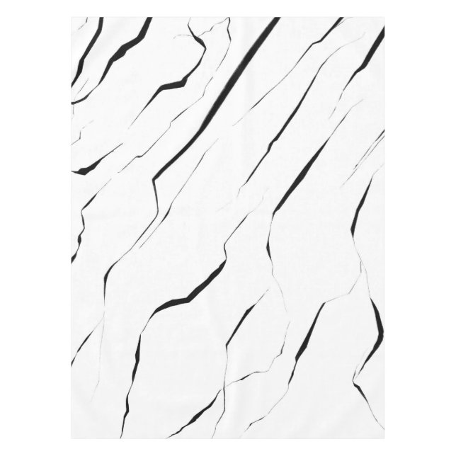 Nappe Motif en marbre blanc noir moderne (Devant)
