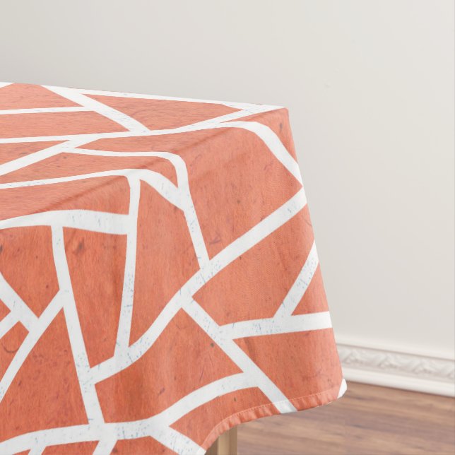 Nappe Motif en mosaïque orange mandarin (In Situ)