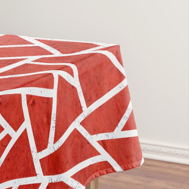 Nappe Motif en mosaïque rouge et blanche (In Situ)