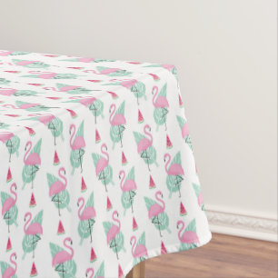 Nappe Motif en pastel de Flamant rose et de pastèque