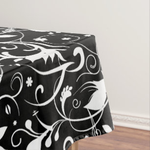 Nappe Motif en tissu Vintage noir et blanc