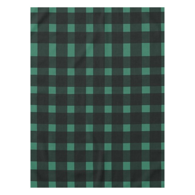 Nappe Motif En vichy noir vert (Devant)