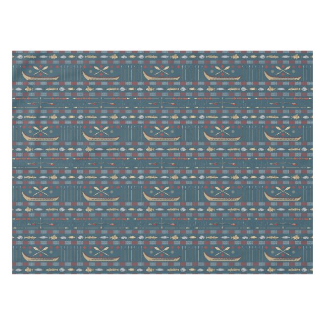 Nappe Motif ethnique de pêche (Devant (Horizontal))