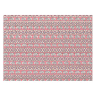 Nappe Motif ethnique rose d'éléphant