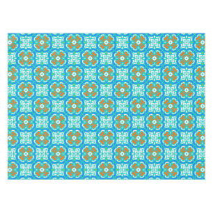 Nappe Motif ethnique Turquoise