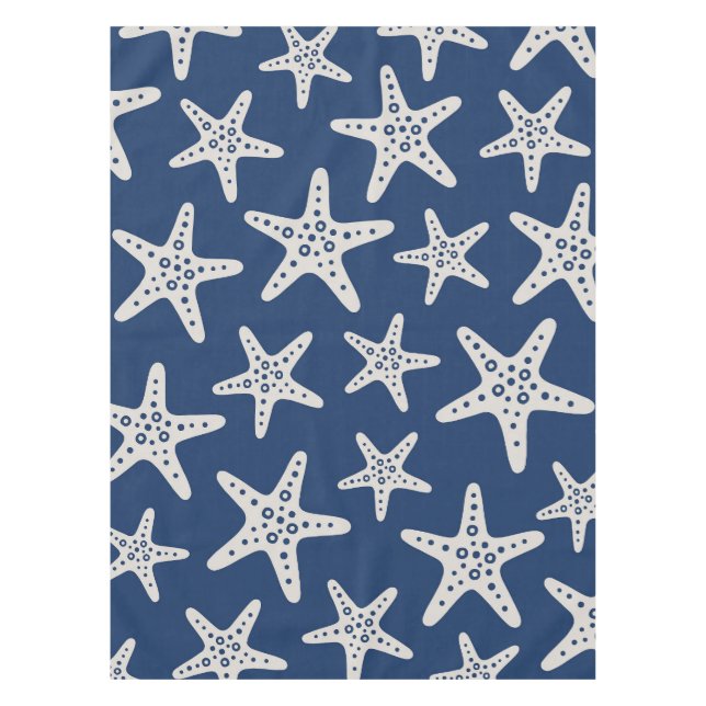 Nappe Motif Étoile de Mer Bleu (Devant)