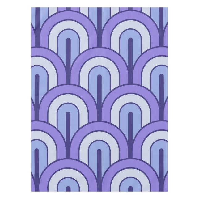 Nappe Motif éventail géométrique dégradé rétro (Devant)