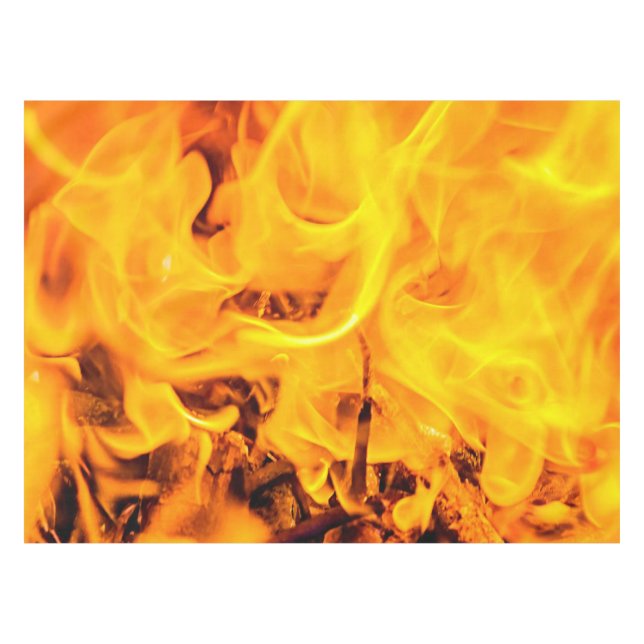 Nappe Motif Feu Et Flames (Devant (Horizontal))